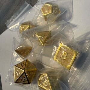 Gold Gaming Dice Set